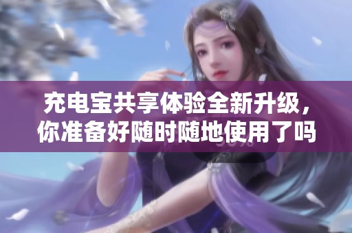 充电宝共享体验全新升级，你准备好随时随地使用了吗