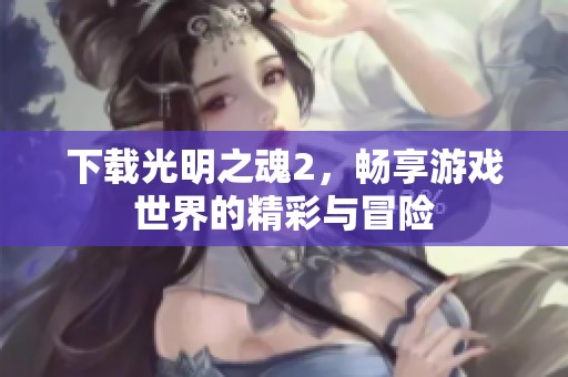 下载光明之魂2，畅享游戏世界的精彩与冒险