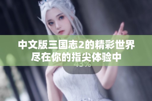 中文版三国志2的精彩世界尽在你的指尖体验中