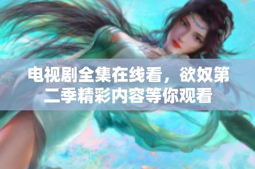 电视剧全集在线看，欲奴第二季精彩内容等你观看