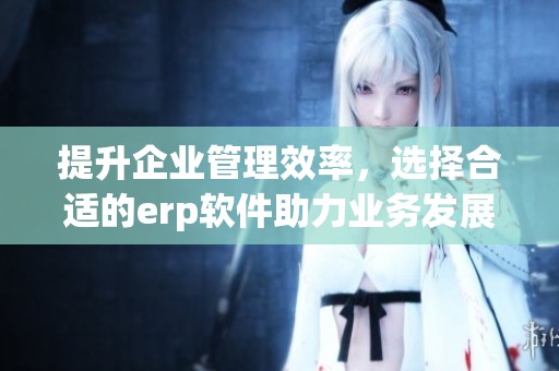 提升企业管理效率，选择合适的erp软件助力业务发展