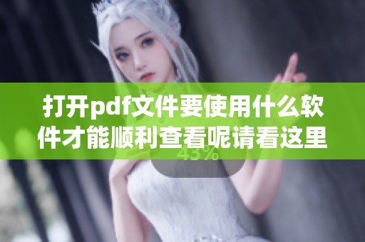 打开pdf文件要使用什么软件才能顺利查看呢请看这里的详细介绍