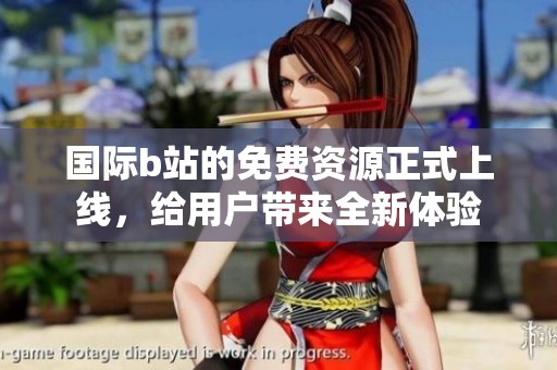 国际b站的免费资源正式上线，给用户带来全新体验