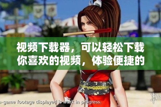 视频下载器，可以轻松下载你喜欢的视频，体验便捷的下载服务！