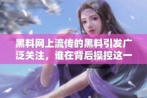 黑料网上流传的黑料引发广泛关注，谁在背后操控这一切？