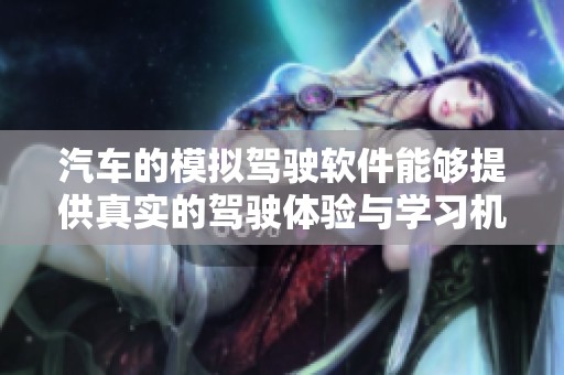 汽车的模拟驾驶软件能够提供真实的驾驶体验与学习机会