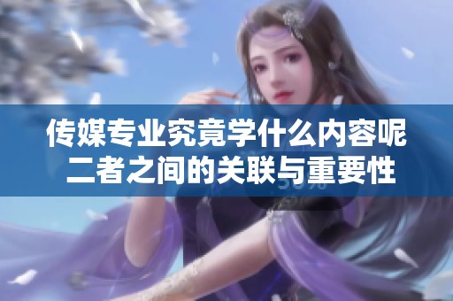 传媒专业究竟学什么内容呢 二者之间的关联与重要性探讨