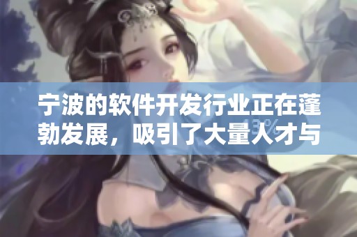 宁波的软件开发行业正在蓬勃发展，吸引了大量人才与企业的关注。