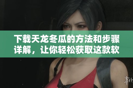 下载天龙冬瓜的方法和步骤详解，让你轻松获取这款软件