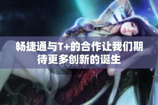 畅捷通与T+的合作让我们期待更多创新的诞生