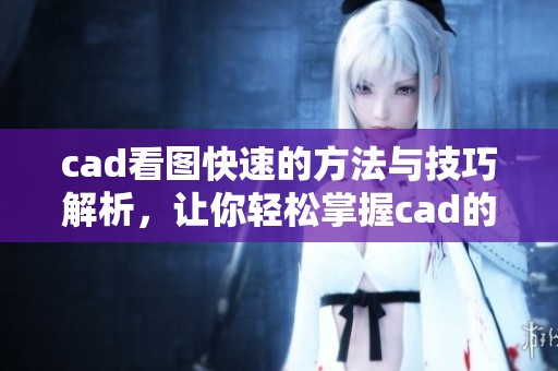 cad看图快速的方法与技巧解析，让你轻松掌握cad的使用要点