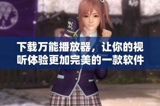 下载万能播放器，让你的视听体验更加完美的一款软件