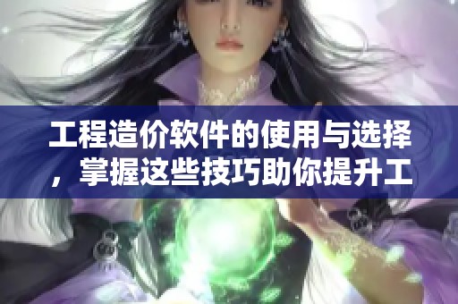 工程造价软件的使用与选择，掌握这些技巧助你提升工作效率
