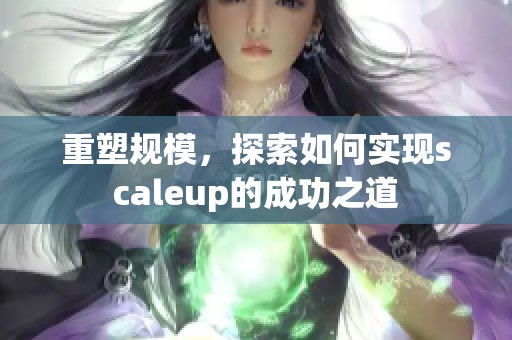 重塑规模，探索如何实现scaleup的成功之道