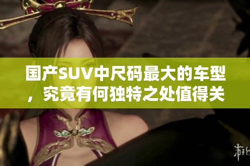 国产SUV中尺码最大的车型，究竟有何独特之处值得关注？