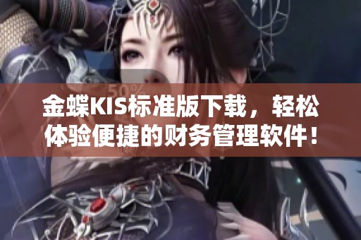 金蝶KIS标准版下载，轻松体验便捷的财务管理软件！