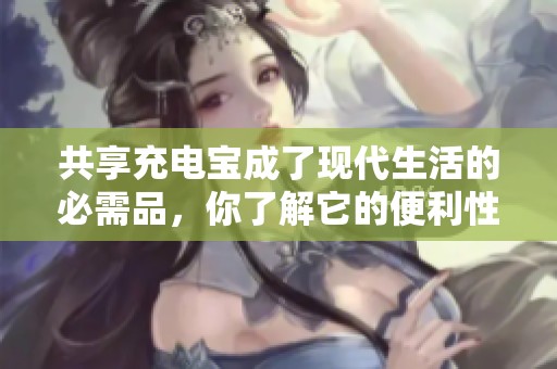 共享充电宝成了现代生活的必需品，你了解它的便利性吗