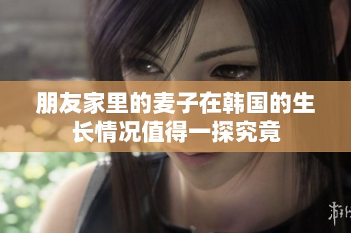 朋友家里的麦子在韩国的生长情况值得一探究竟