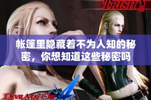 帐篷里隐藏着不为人知的秘密，你想知道这些秘密吗