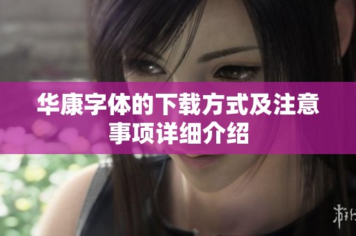 华康字体的下载方式及注意事项详细介绍