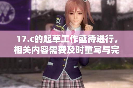17.c的起草工作亟待进行，相关内容需要及时重写与完善