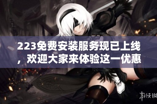 223免费安装服务现已上线，欢迎大家来体验这一优惠活动！