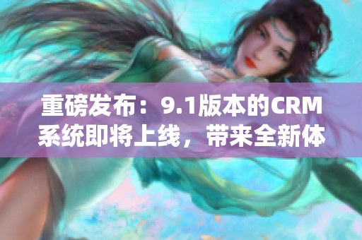 重磅发布：9.1版本的CRM系统即将上线，带来全新体验和功能提升