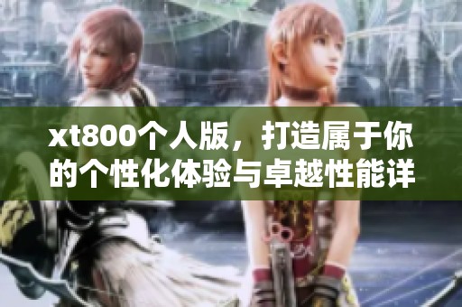 xt800个人版，打造属于你的个性化体验与卓越性能详解