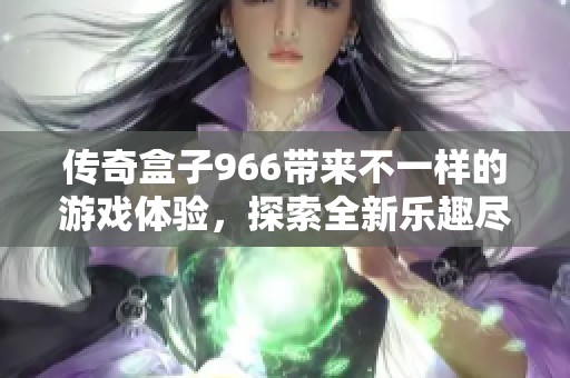 传奇盒子966带来不一样的游戏体验，探索全新乐趣尽在其中