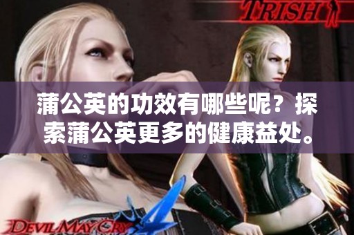 蒲公英的功效有哪些呢？探索蒲公英更多的健康益处。