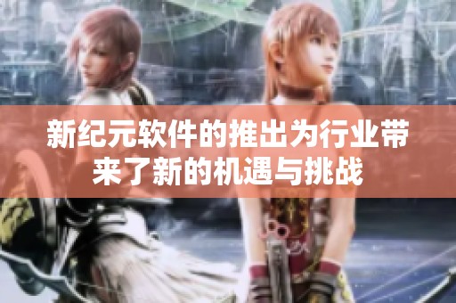 新纪元软件的推出为行业带来了新的机遇与挑战