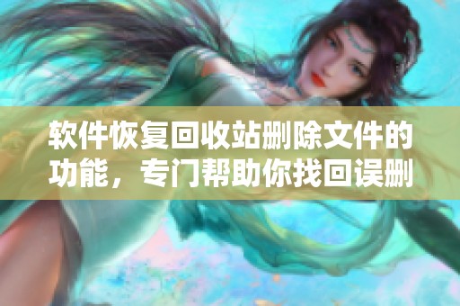 软件恢复回收站删除文件的功能，专门帮助你找回误删数据