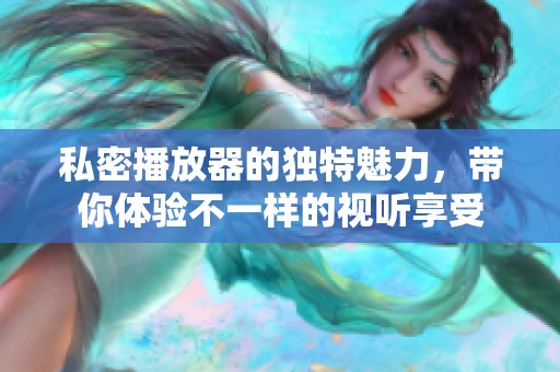 私密播放器的独特魅力，带你体验不一样的视听享受