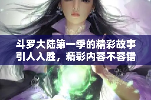 斗罗大陆第一季的精彩故事引人入胜，精彩内容不容错过的动画剧集。