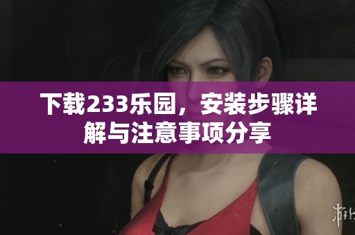 下载233乐园，安装步骤详解与注意事项分享