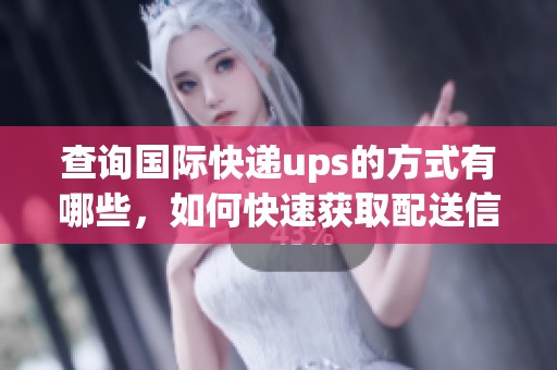 查询国际快递ups的方式有哪些，如何快速获取配送信息呢