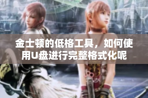 金士顿的低格工具，如何使用U盘进行完整格式化呢