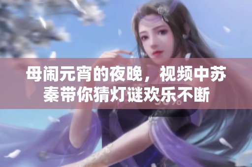 母闹元宵的夜晚，视频中苏秦带你猜灯谜欢乐不断