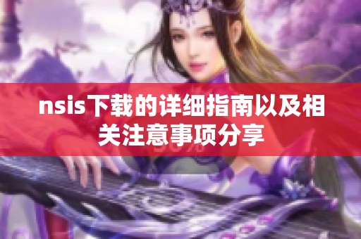 nsis下载的详细指南以及相关注意事项分享