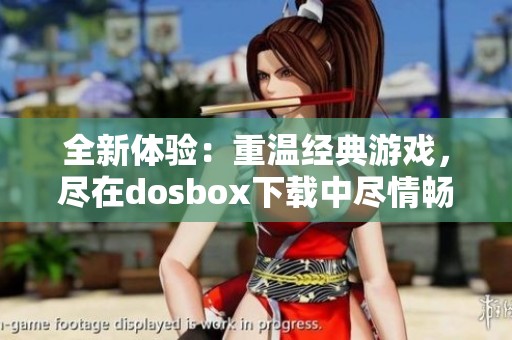 全新体验：重温经典游戏，尽在dosbox下载中尽情畅玩