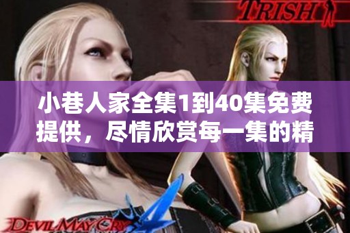 小巷人家全集1到40集免费提供，尽情欣赏每一集的精彩内容。
