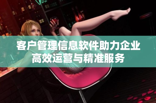 客户管理信息软件助力企业高效运营与精准服务