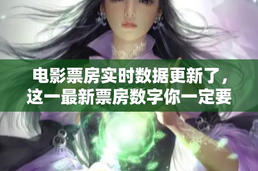 电影票房实时数据更新了，这一最新票房数字你一定要关注