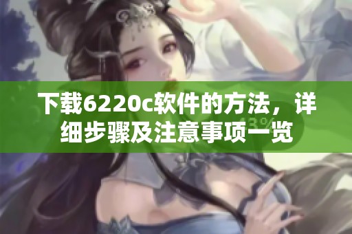 下载6220c软件的方法，详细步骤及注意事项一览