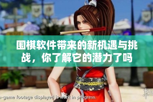 围棋软件带来的新机遇与挑战，你了解它的潜力了吗