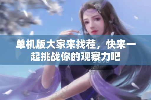 单机版大家来找茬，快来一起挑战你的观察力吧