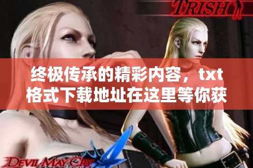 终极传承的精彩内容，txt格式下载地址在这里等你获取！