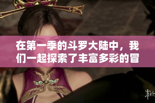 在第一季的斗罗大陆中，我们一起探索了丰富多彩的冒险与奇幻世界。