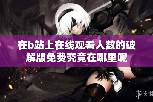 在b站上在线观看人数的破解版免费究竟在哪里呢
