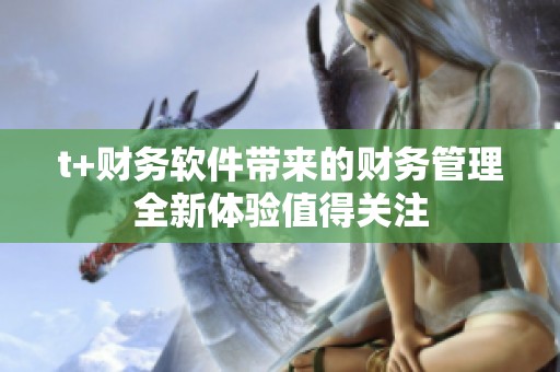 t+财务软件带来的财务管理全新体验值得关注